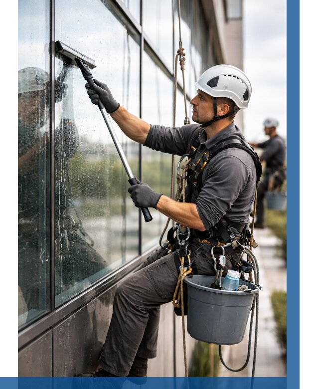 Мойка стеклянных фасадов в Баксане от 202 р. | ВЫСОТНИК-Бкс