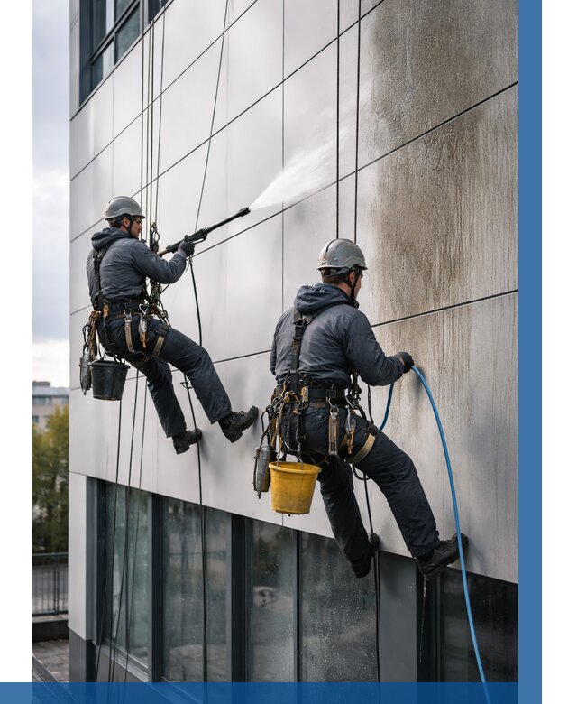 Мойка фасада из композита в Баксане по цене от 303 р. | ВЫСОТНИК-Бкс