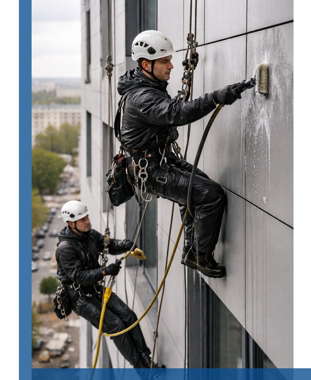Профессиональная мойка фасада из композита в Баксане