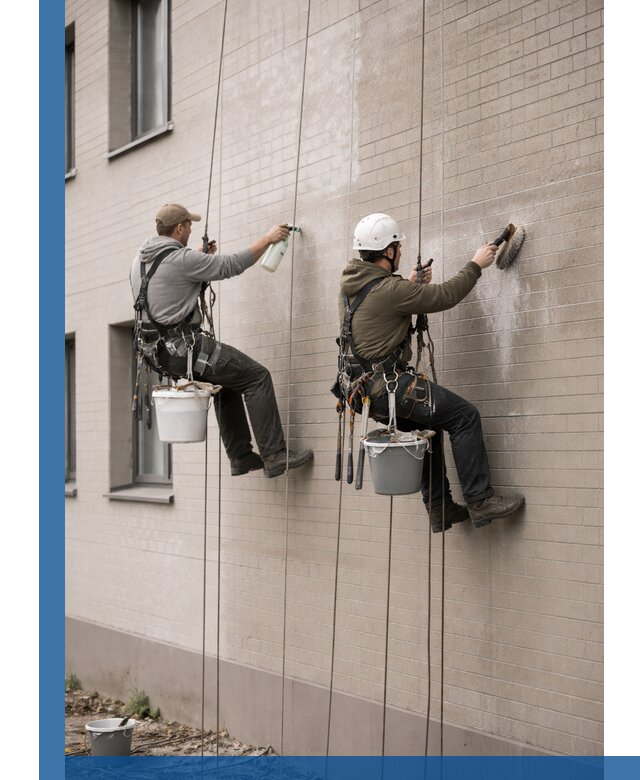 Удаление высолов с фасада зданий в Баксане без повреждений и следов