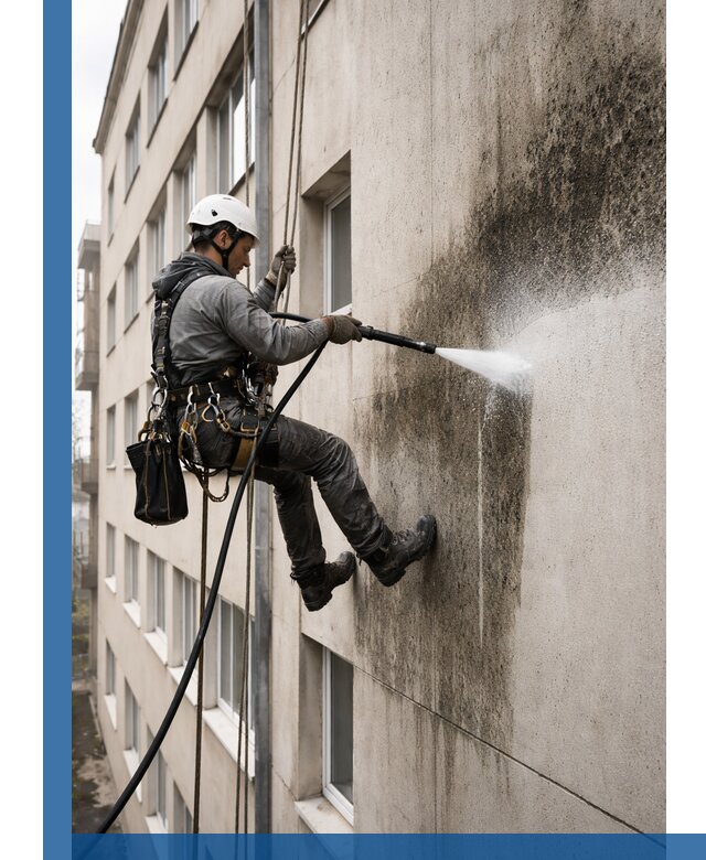 Профессиональная очистка фасадов от плесени в Баксане