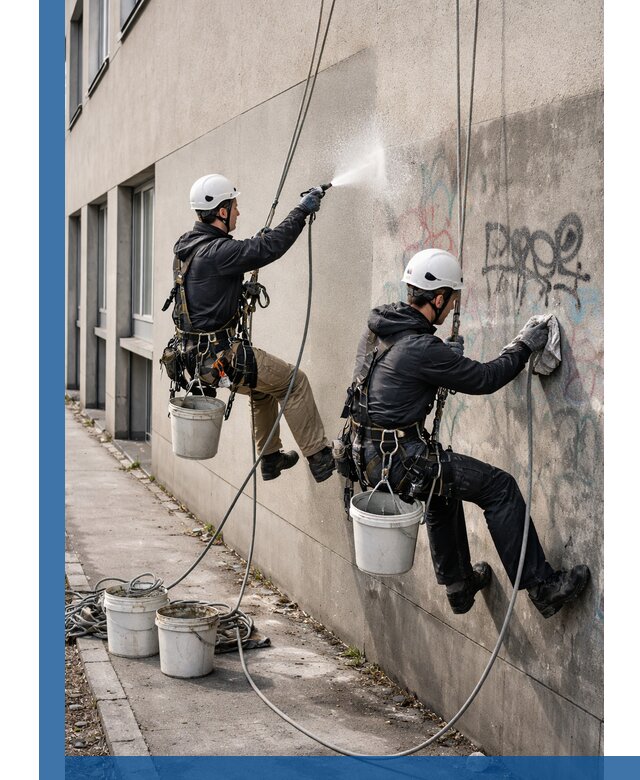 Антиграффити покрытие фасада с защитой от надписей в Баксане