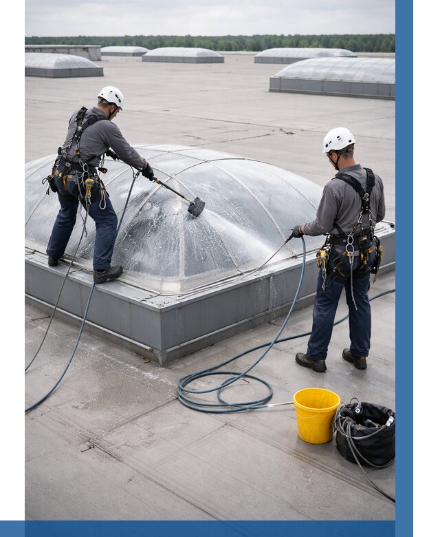 Мойка зенитных фонарей в Баксане, заказать от 4546 р. | ВЫСОТНИК-Бкс