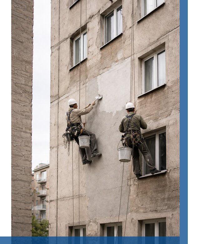 Косметический ремонт фасада в Баксане от 1111 р. | ВЫСОТНИК-Бкс