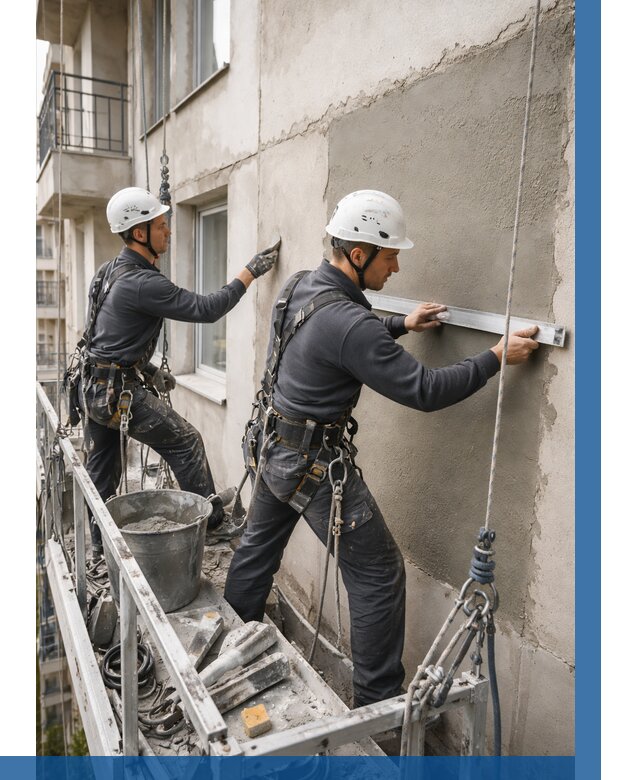 Штукатурка фасада на высоте в Баксане от 909 р. | ВЫСОТНИК-Бкс