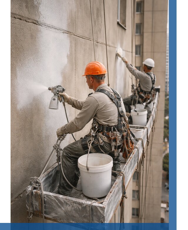 Грунтовка фасада на высоте в Баксане от 121 р. | ВЫСОТНИК-Бкс