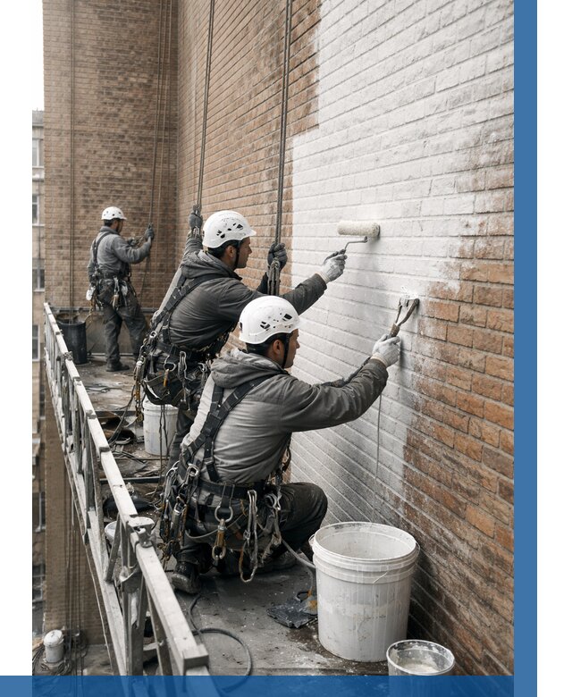 Покраска кирпичного фасада в Баксане от 354 р. | ВЫСОТНИК-Бкс