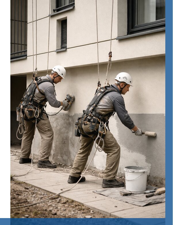 Окраска цоколя здания в Баксане от 455 р. под ключ | ВЫСОТНИК-Бкс