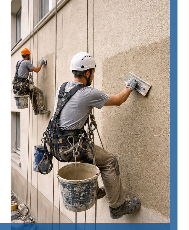 Декоративная штукатурка фасада в Баксане от 1212 р. | ВЫСОТНИК-Бкс