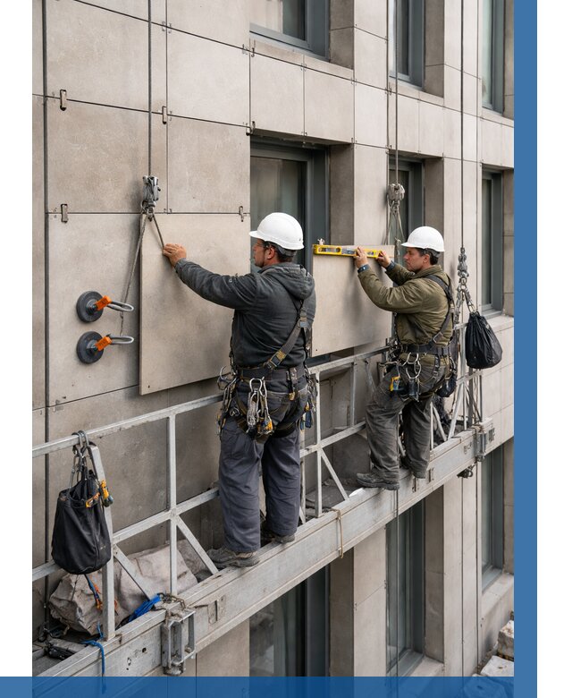 Монтаж керамогранита на фасад в Баксане от 2526 р. | ВЫСОТНИК-Бкс