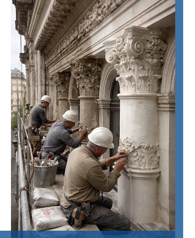 Реставрация фасадной лепнины в Баксане от 2526 р. | ВЫСОТНИК-Бкс