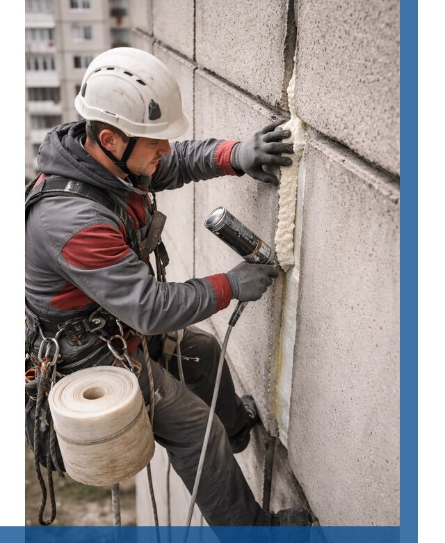 Утепление межпанельных швов в Баксане от 707 р. | ВЫСОТНИК-Бкс