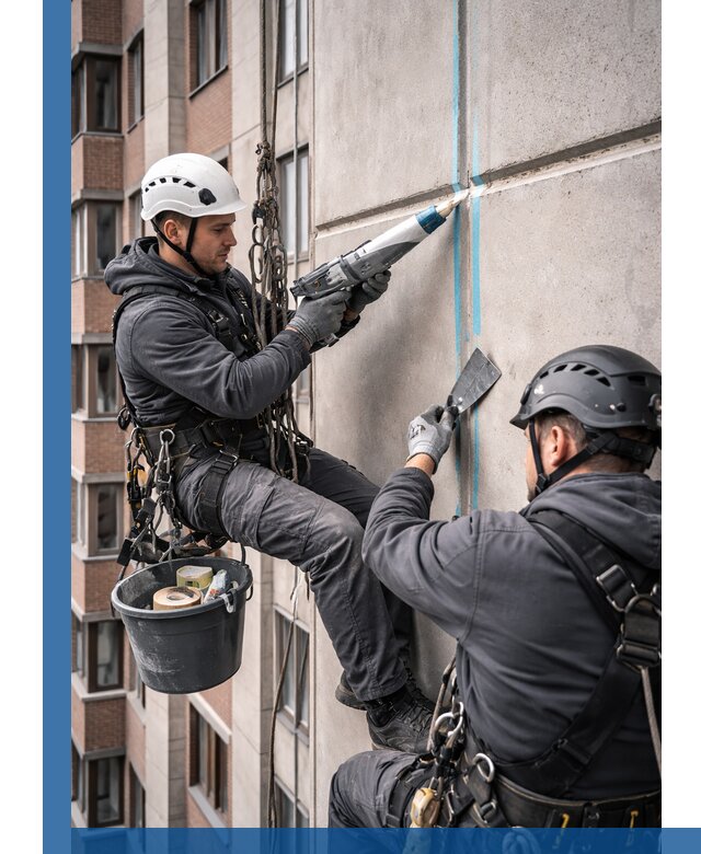 Вторичная герметизация швов фасада и кровли в Баксане
