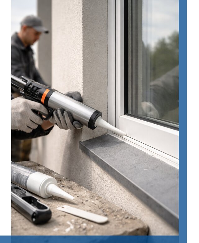 Герметизация монтажных швов окон в Баксане от 657 р. | ВЫСОТНИК-Бкс