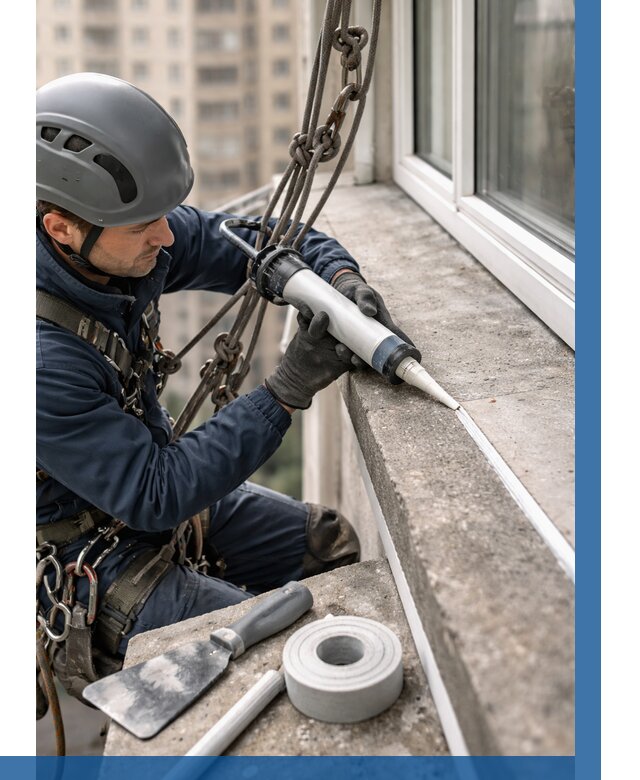 Герметизация балконного козырька в Баксане от 4546 р. | ВЫСОТНИК-Бкс