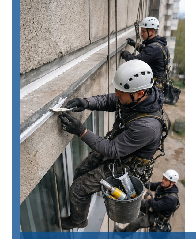 Герметизация примыкания балкона в Баксане под ключ с гарантией