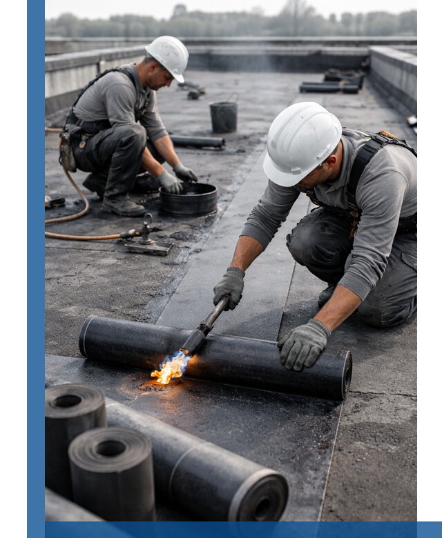 Ремонт рулонной кровли в Баксане герметизация и восстановление