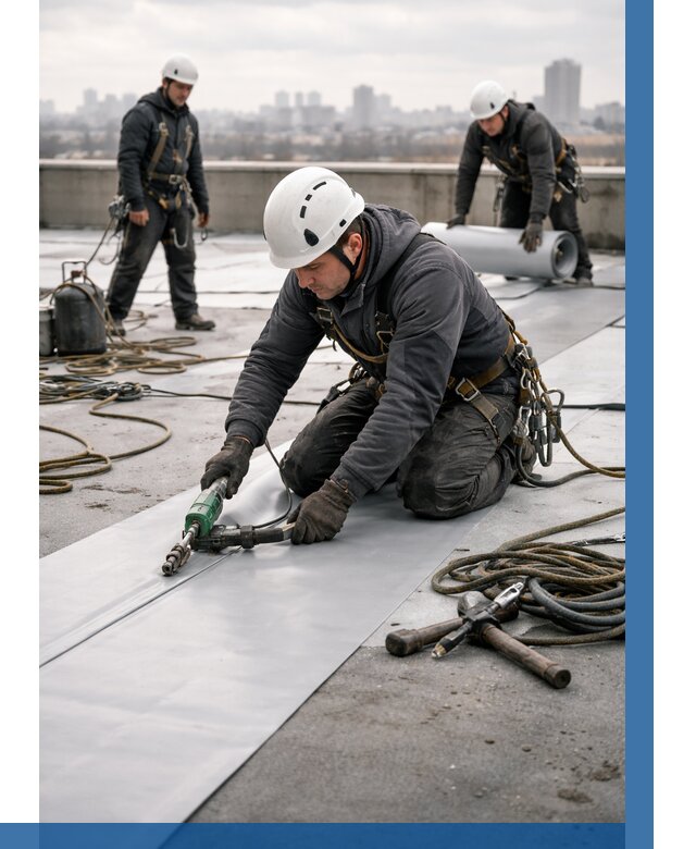 Ремонт мембранной кровли в Баксане от 1818 р./м2 | ВЫСОТНИК-Бкс