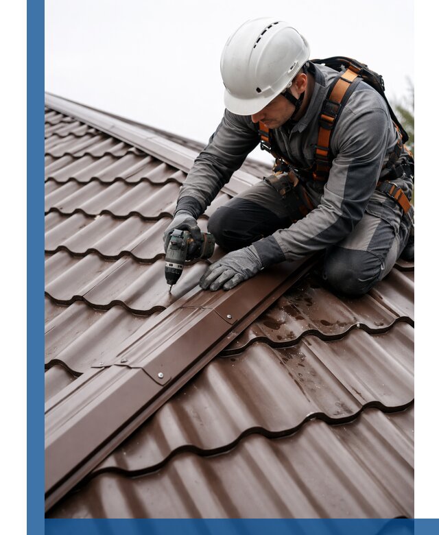 Ремонт металлочерепицы на крыше в Баксане профессионально