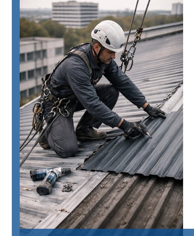 Ремонт профнастила на кровле в Баксане, работы под ключ