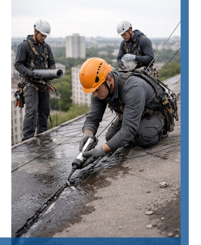 Устранение протечек кровли в Баксане от 12122 р. | ВЫСОТНИК-Бкс