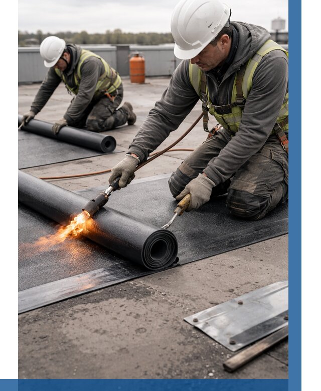 Монтаж наплавляемой кровли в Баксане от 859 р. — ВЫСОТНИК-Бкс