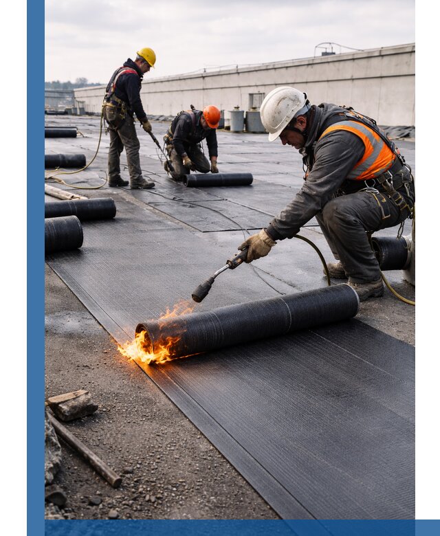 Монтаж наплавляемой кровли в Баксане профессионально
