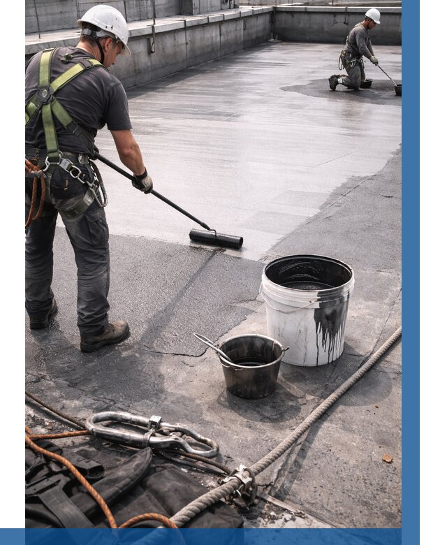 Гидроизоляция кровли жидкой резиной в Баксане от 505 р. | ВЫСОТНИК-Бкс