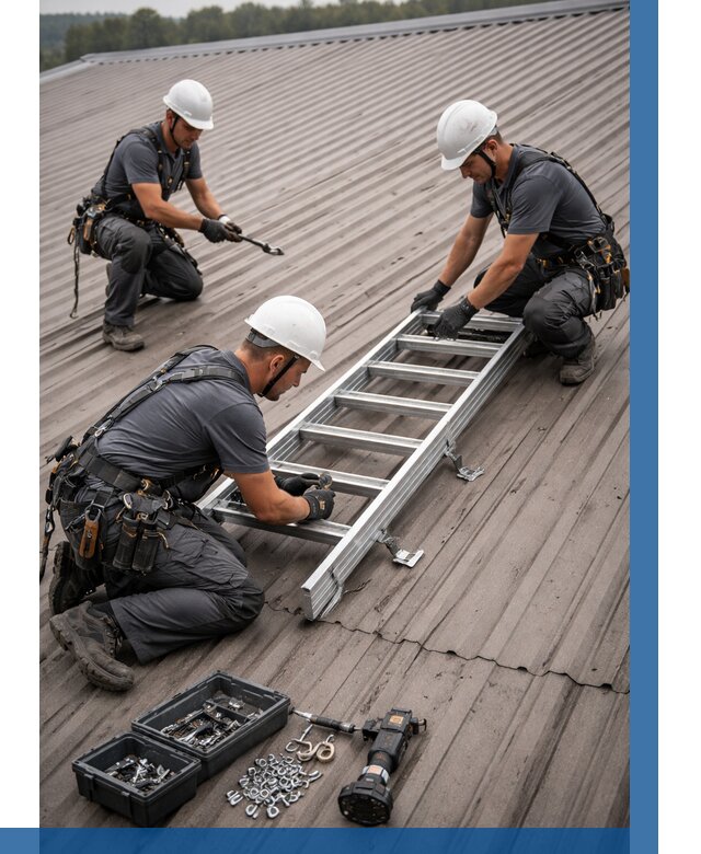 Монтаж кровельной лестницы в Баксане от 4546 р. | ВЫСОТНИК-Бкс