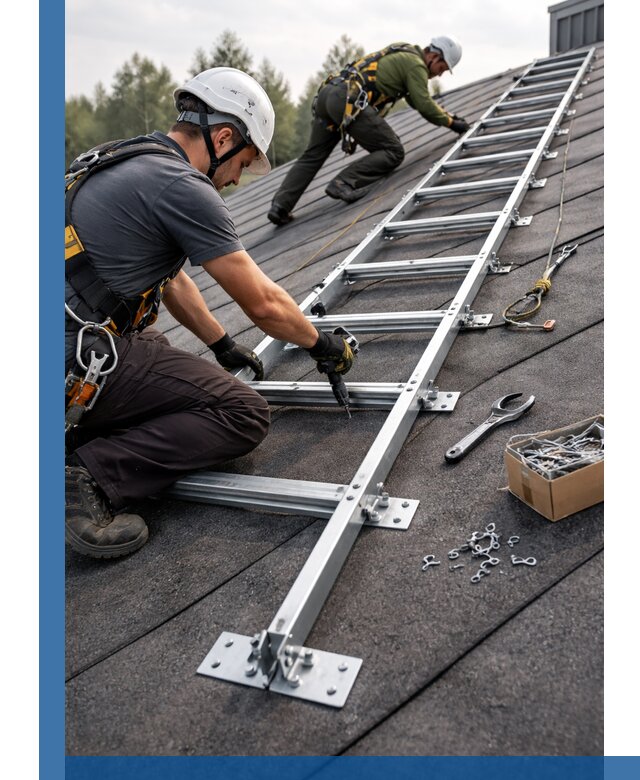 Профессиональный монтаж кровельной лестницы в Баксане под ключ
