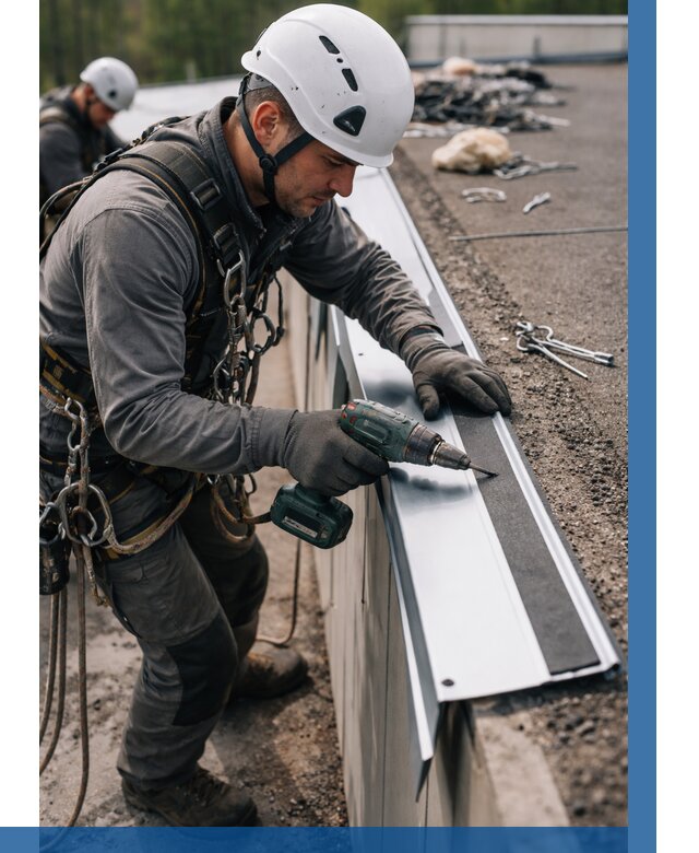 Монтаж капельника на кровле в Баксане от 303 р. | ВЫСОТНИК-Бкс