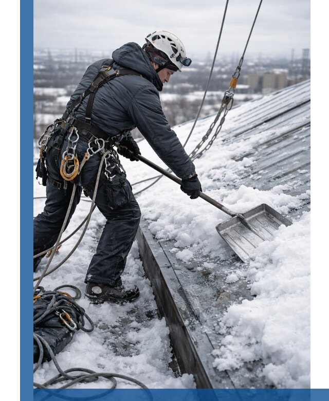 Профессиональная очистка кровли от снега и наледи в Баксане