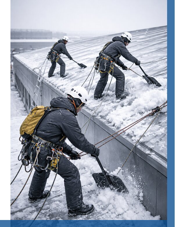 Очистка навесов от снега в Баксане от 4546 р. | ВЫСОТНИК-Бкс