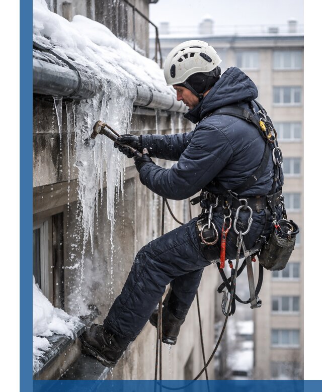 Удаление наледи и чистка водостоков в Баксане оперативно и безопасно