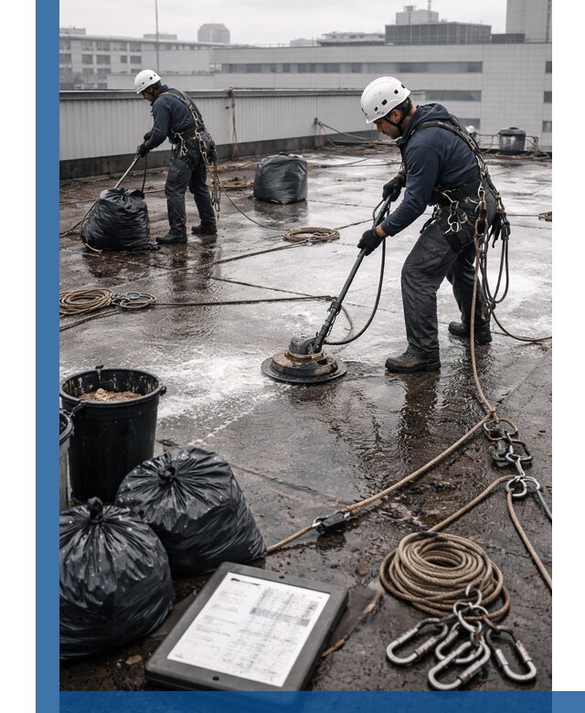 Плановая очистка кровли по графику в Баксане для безопасности