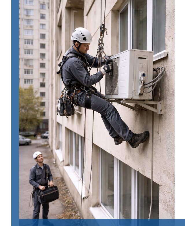 Демонтаж внешнего блока кондиционера в Баксане профессионально