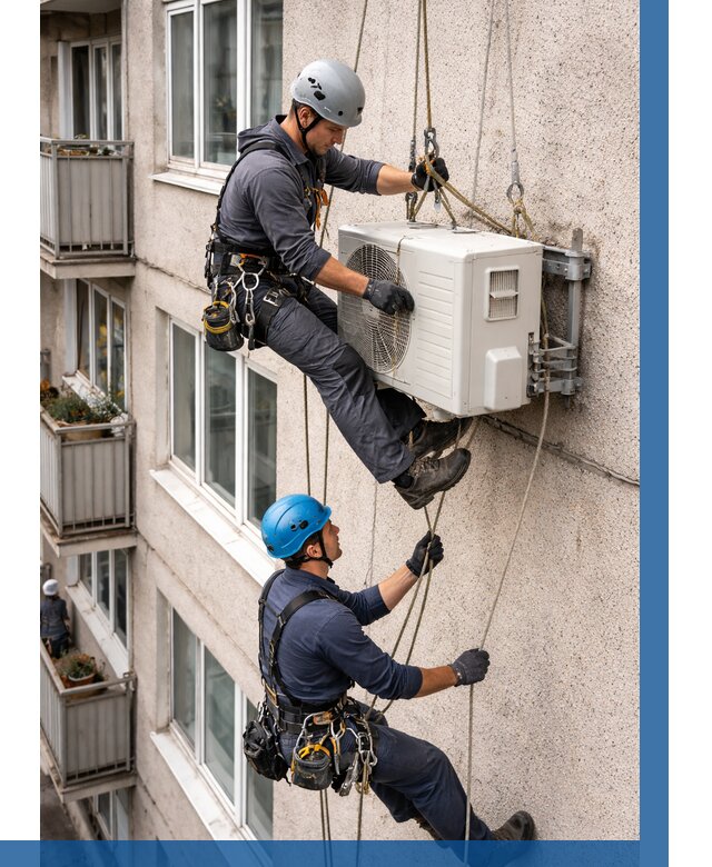 Перенос внешнего блока кондиционера в Баксане от 9092 р.| ВЫСОТНИК-Бкс