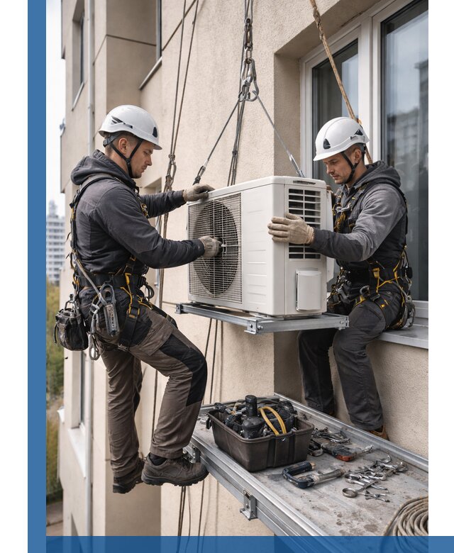 Перенос внешнего блока кондиционера в Баксане с монтажом и крепежом