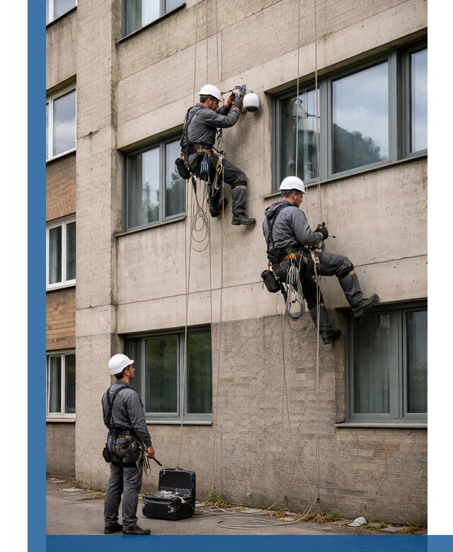 Монтаж фасадных камер видеонаблюдения в Баксане под ключ