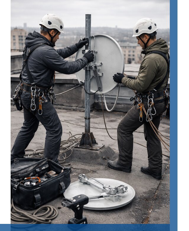 Демонтаж антенн на крыше в Баксане от 4546 р. | ВЫСОТНИК-Бкс