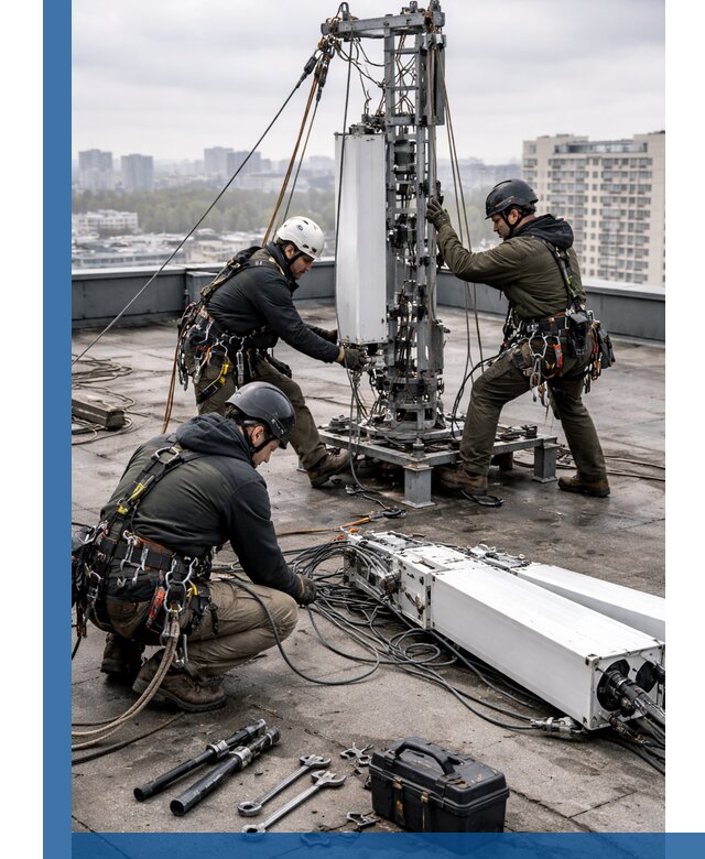 Демонтаж антенн на крыше зданий в Баксане с гарантией