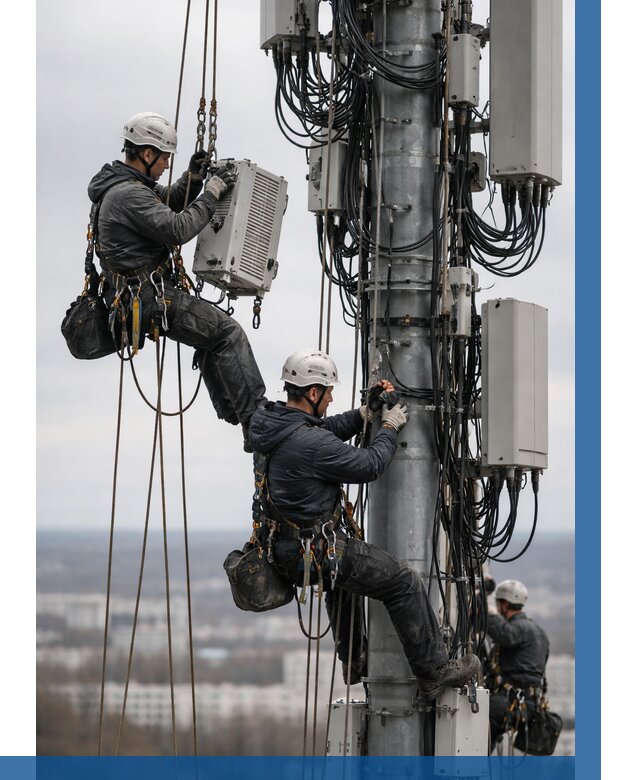 Монтаж оборудования связи на мачте в Баксане от 7577 р. | ВЫСОТНИК-Бкс