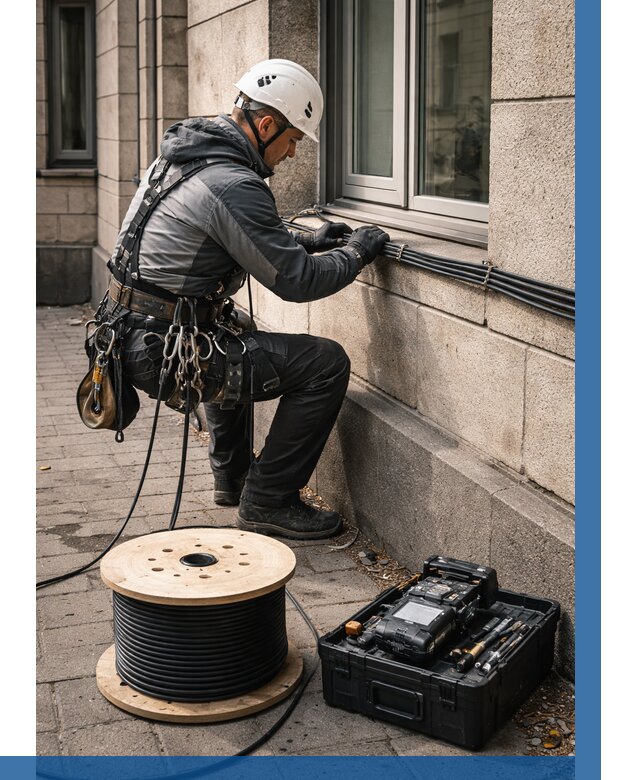 Прокладка оптоволоконного кабеля в Баксане от 808 р. | ВЫСОТНИК-Бкс