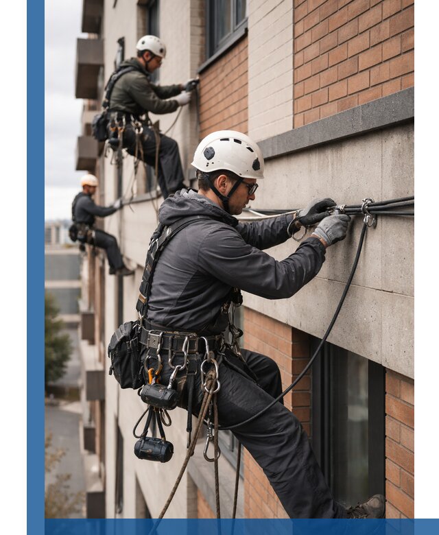 Крепление кабеля на фасаде монтаж и крепеж в Баксане