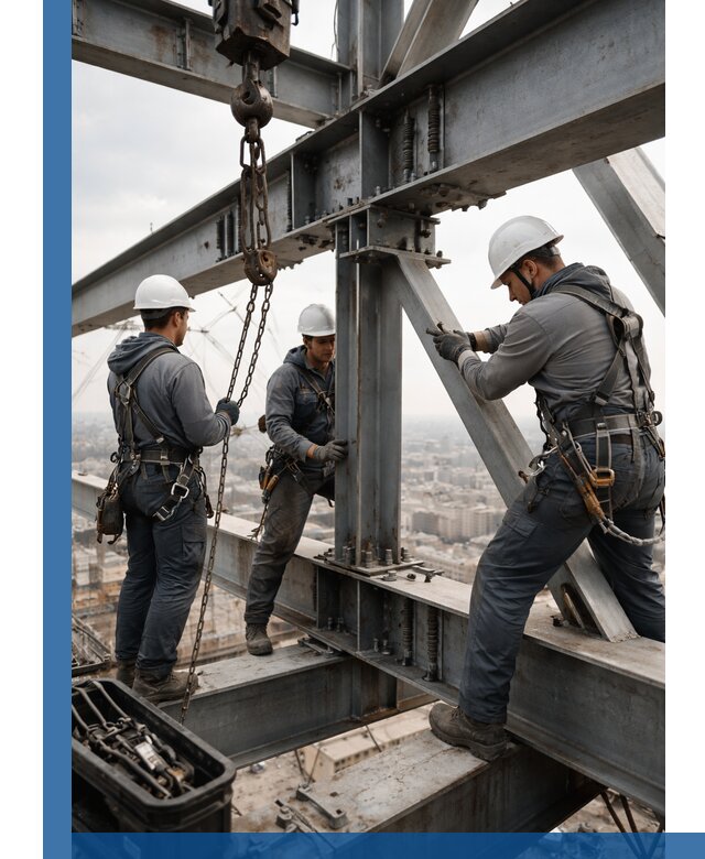 Профессиональный монтаж металлоконструкций на высоте в Баксане