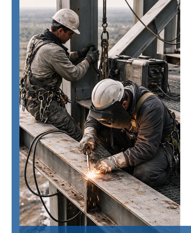 Высотные сварочные работы в Баксане для промышленных объектов