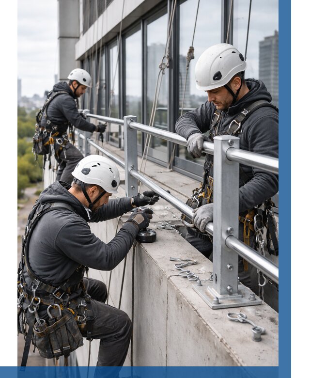 Монтаж ограждений на высоте в Баксане, от 1212 р. | ВЫСОТНИК-Бкс