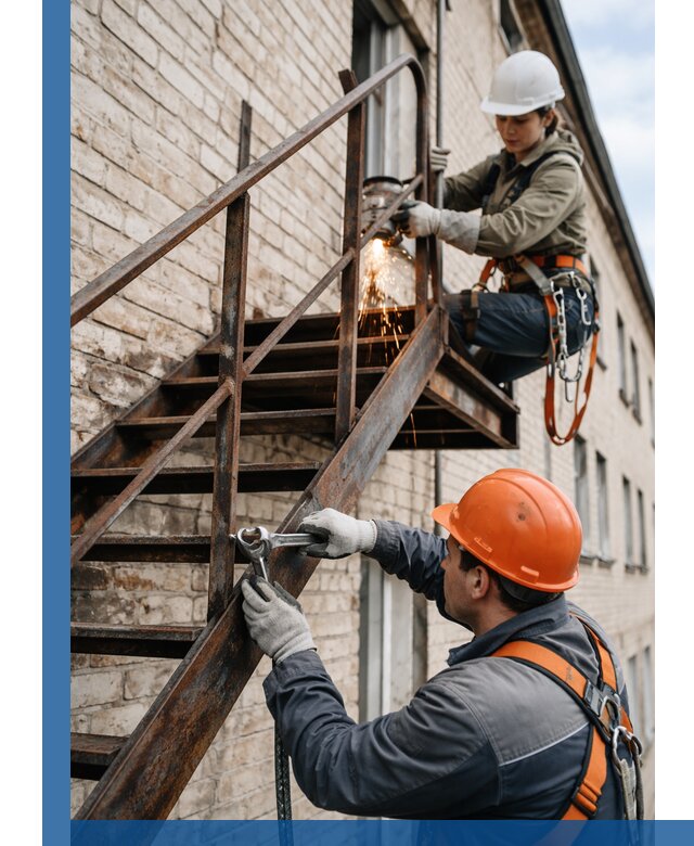 Ремонт и восстановление пожарных лестниц с выездом в Баксане