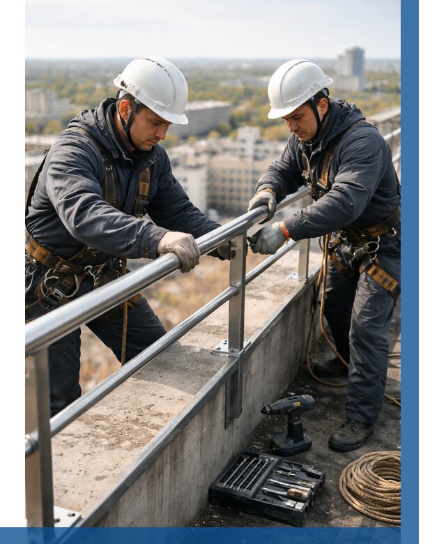 Монтаж перил на высоте в Баксане от 2526 р. | ВЫСОТНИК-Бкс