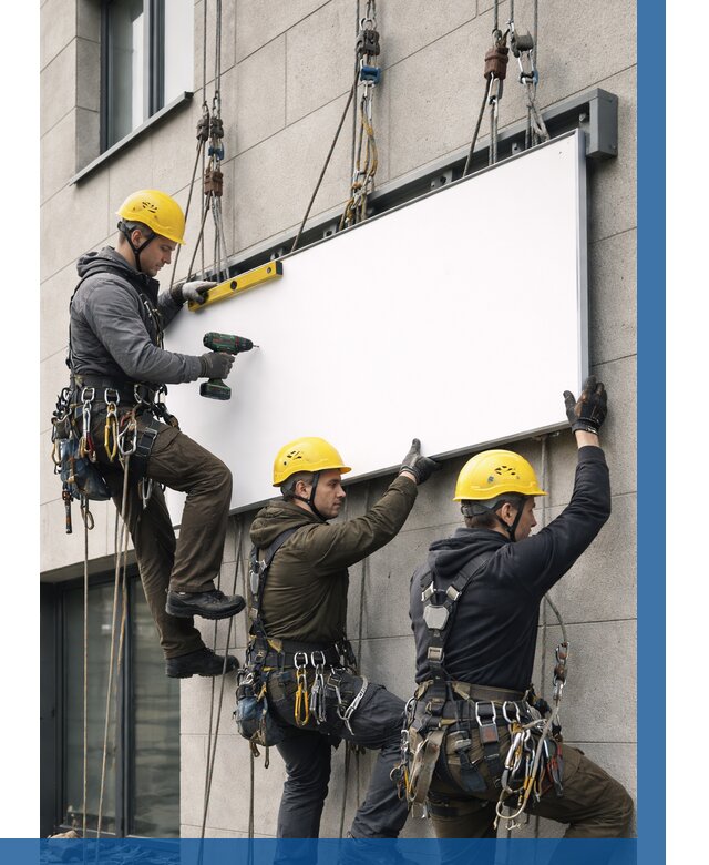 Монтаж рекламной вывески в Баксане от 8082 р. | ВЫСОТНИК-Бкс